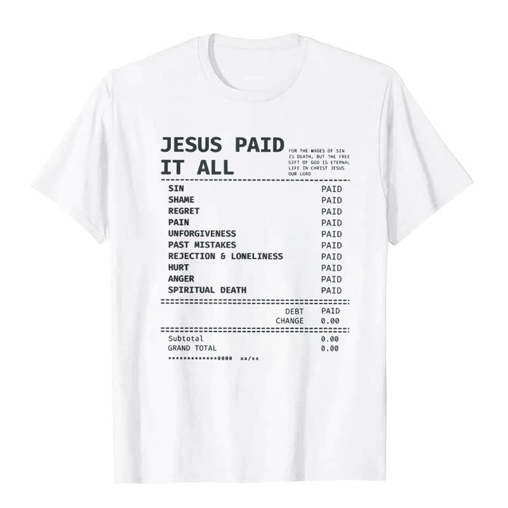 Christianartworkshop Jesus Paid It All T-shirt
