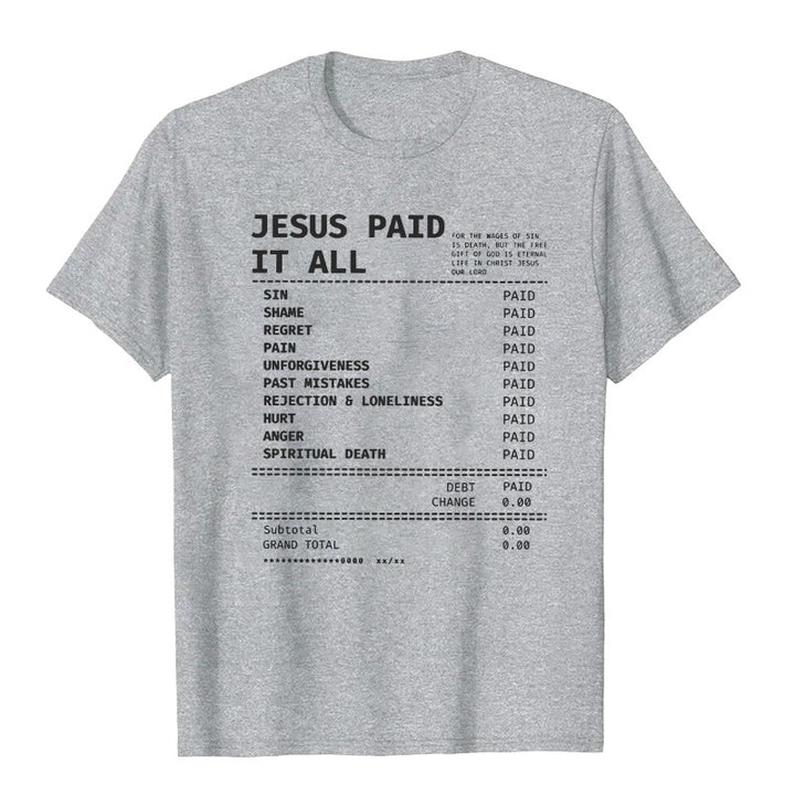 Christianartworkshop Jesus Paid It All T-shirt
