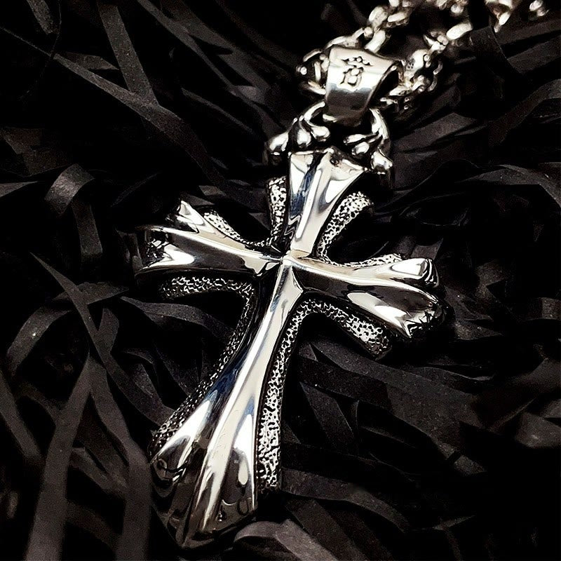 Christianartworkshop 925 Sterling Silver Modern & Minimalist Crucifix Necklace: Simple Design for the Devout