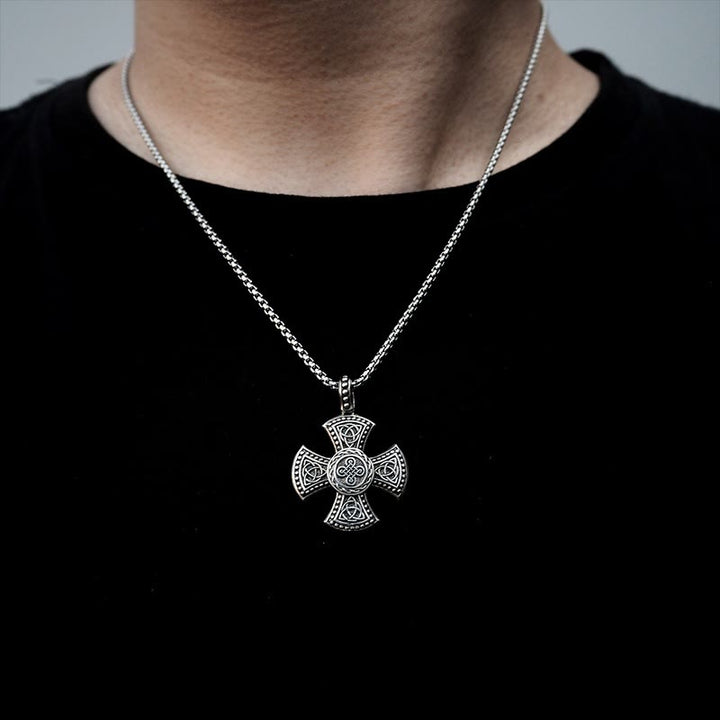 Christianartworkshop 925 Sterling Silver Vintage & Classic Cross Necklace: Ancient Elegance Meets Spiritual Symbolism