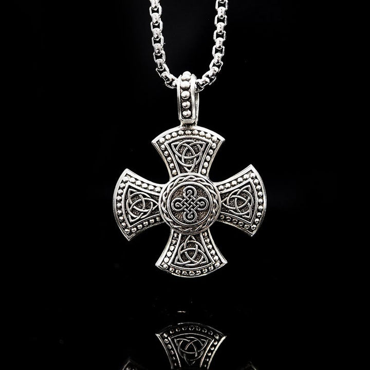 Christianartworkshop 925 Sterling Silver Vintage & Classic Cross Necklace: Ancient Elegance Meets Spiritual Symbolism