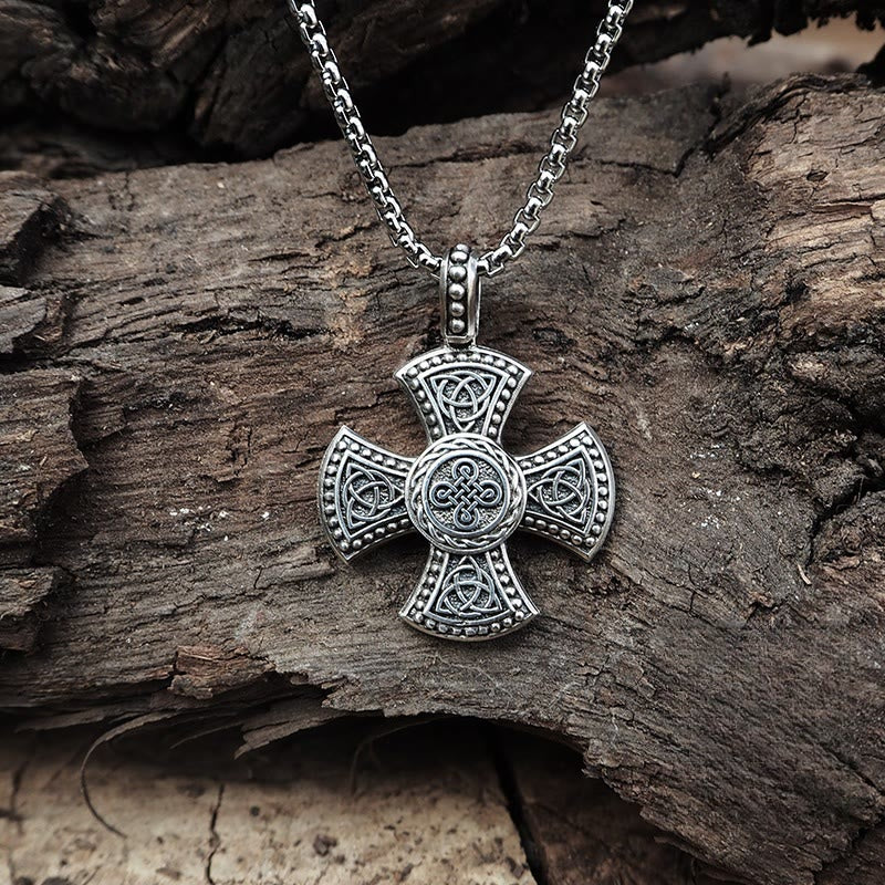 Christianartworkshop 925 Sterling Silver Vintage & Classic Cross Necklace: Ancient Elegance Meets Spiritual Symbolism