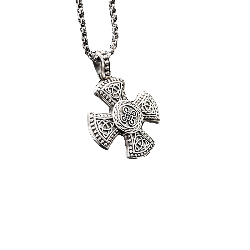 Christianartworkshop 925 Sterling Silver Vintage & Classic Cross Necklace: Ancient Elegance Meets Spiritual Symbolism