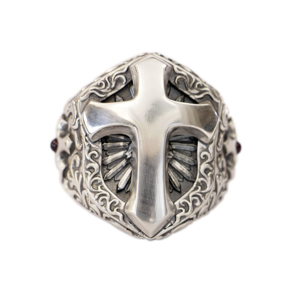 Christianartworkshop 925 Sterling Silver Divine Cross Ring - A Symbol of Spiritual Connection - image 6