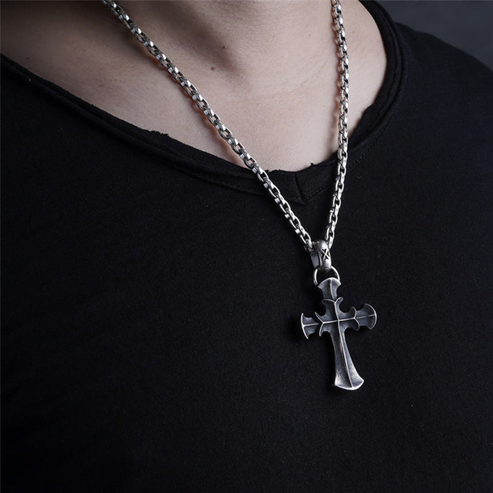 Christianartworkshop 925 Sterling Silver Vintage Cross with Crown Necklace: A Timeless Token of Religious Devotion - image 4