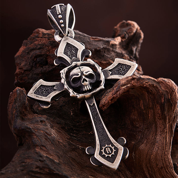 Christianartworkshop Vintage Holy Cross with Skull Necklace: A Profound Symbol of Faith's Darker Depths - image 3