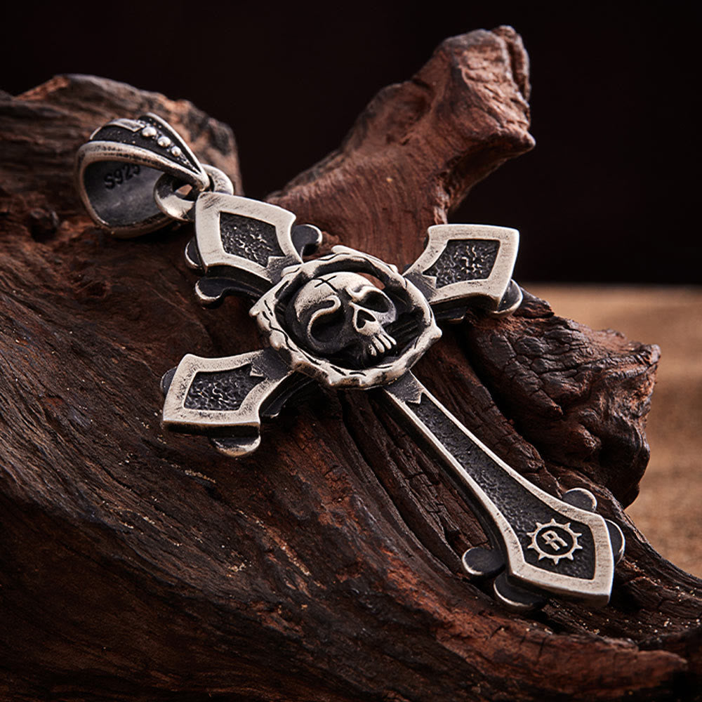 Christianartworkshop Vintage Holy Cross with Skull Necklace: A Profound Symbol of Faith's Darker Depths - image 4