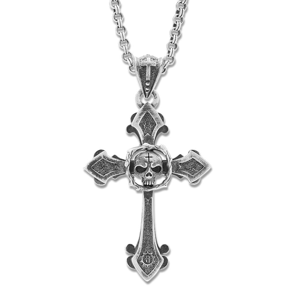 Christianartworkshop Vintage Holy Cross with Skull Necklace: A Profound Symbol of Faith's Darker Depths - image 6