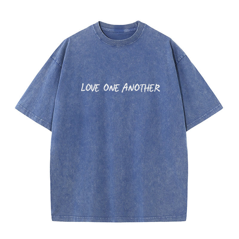 Christianartworkshop Love One Another Unisex Washed T-Shirt