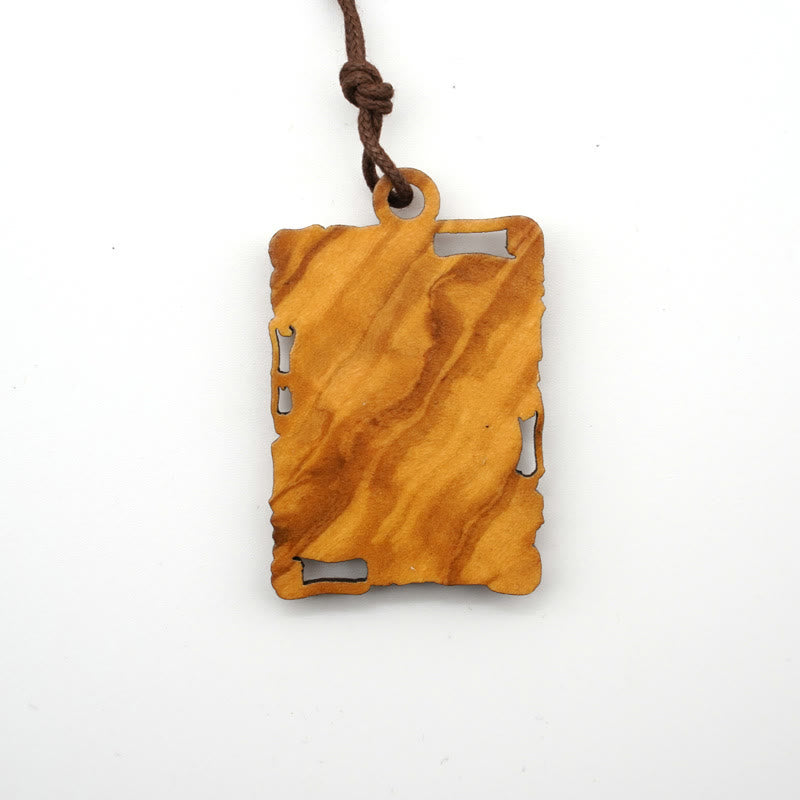 Christianartworkshop Olive Wood & Silver Virgin Mary Pendant Necklace: A Timeless Devotional Keepsake - image 5