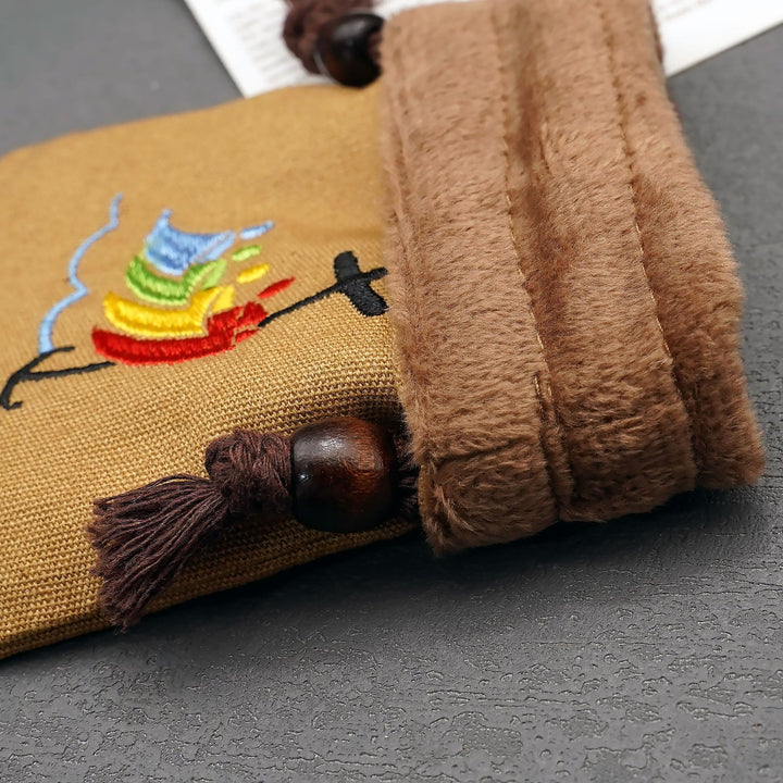 Christianartworkshop Classic Style Cotton Jewelry Pouches Storage Bag with Colorful Sailboat & Cross Embroidery: Divine Protection - image 7