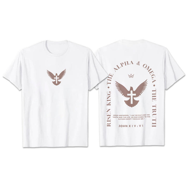 Christianartworkshop Jesus Is The Way The Truth The Life Cotton T-Shirt - White - 2XL - image 1