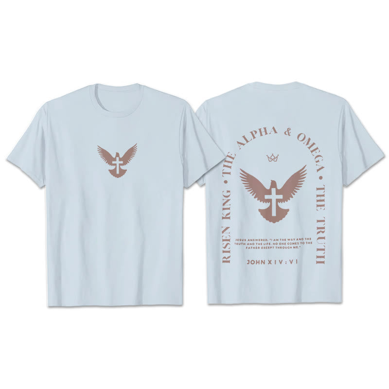 Christianartworkshop Jesus Is The Way The Truth The Life Cotton T-Shirt - Blue - 2XL - image 16