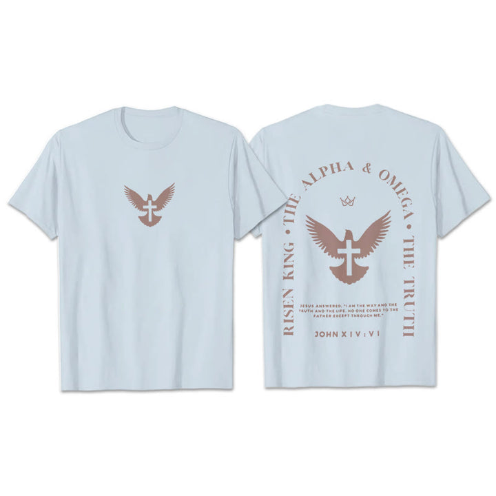 Christianartworkshop Jesus Is The Way The Truth The Life Cotton T-Shirt - Blue - 2XL - image 16