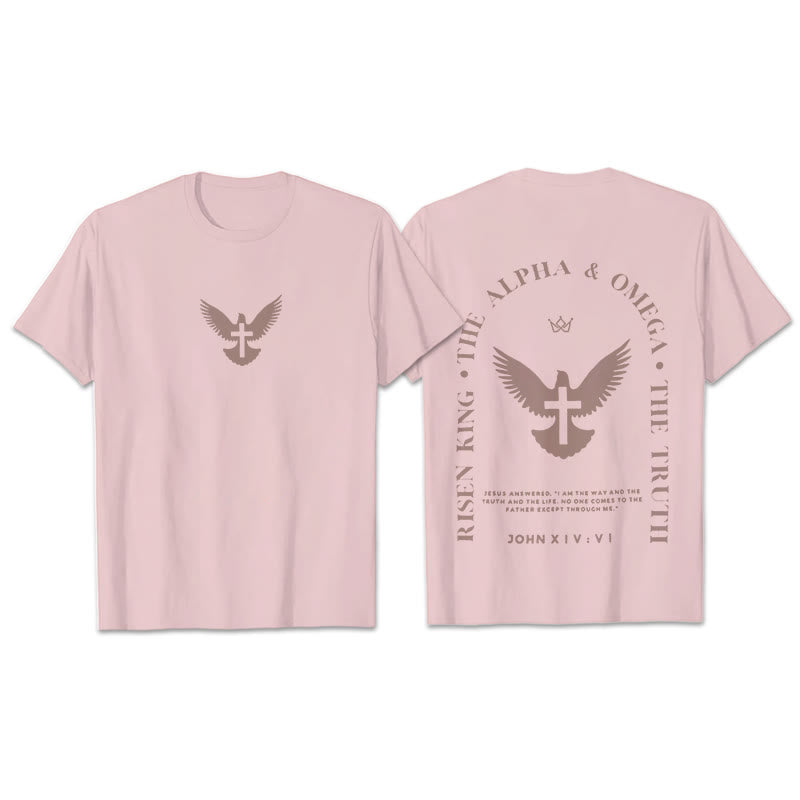 Christianartworkshop Jesus Is The Way The Truth The Life Cotton T-Shirt - Pink - 2XL - image 13