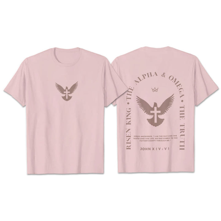 Christianartworkshop Jesus Is The Way The Truth The Life Cotton T-Shirt - Pink - 2XL - image 13