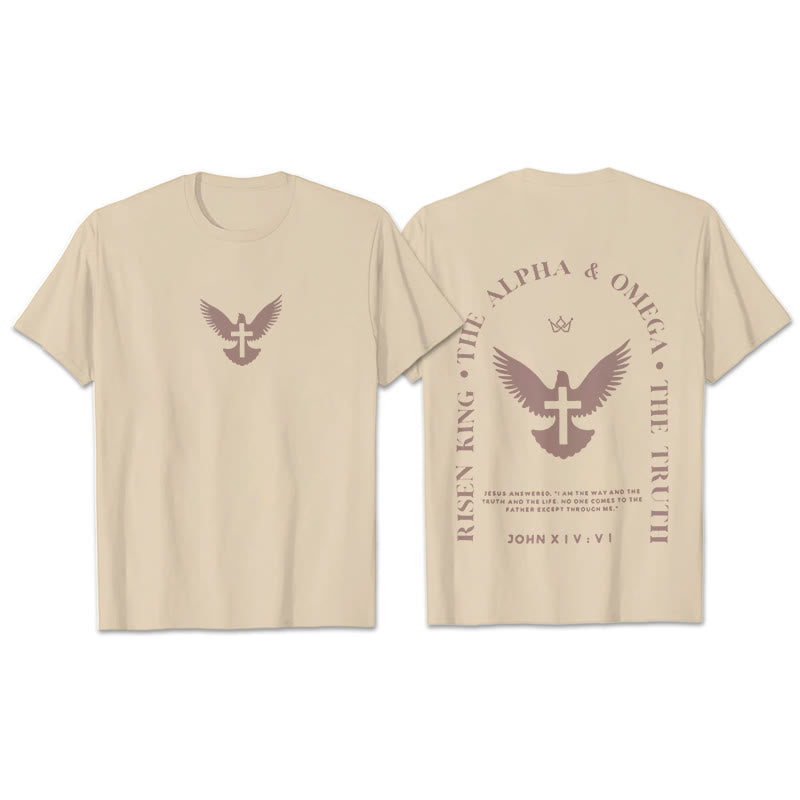 Christianartworkshop Jesus Is The Way The Truth The Life Cotton T-Shirt - Beige - 2XL - image 10