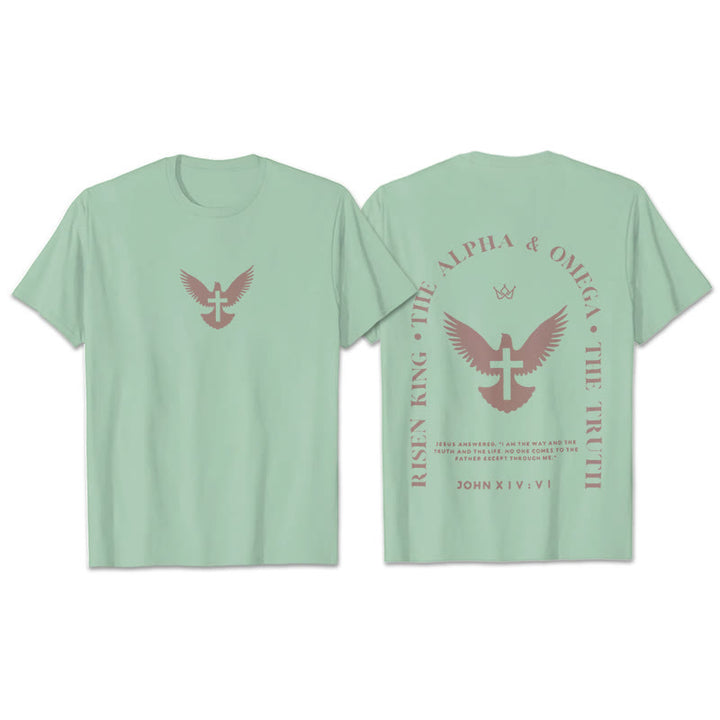 Christianartworkshop Jesus Is The Way The Truth The Life Cotton T-Shirt - Light Gray - 2XL - image 22