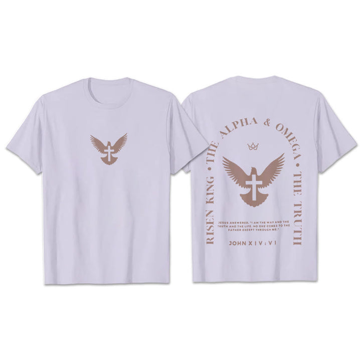 Christianartworkshop Jesus Is The Way The Truth The Life Cotton T-Shirt - Purple - 2XL - image 23