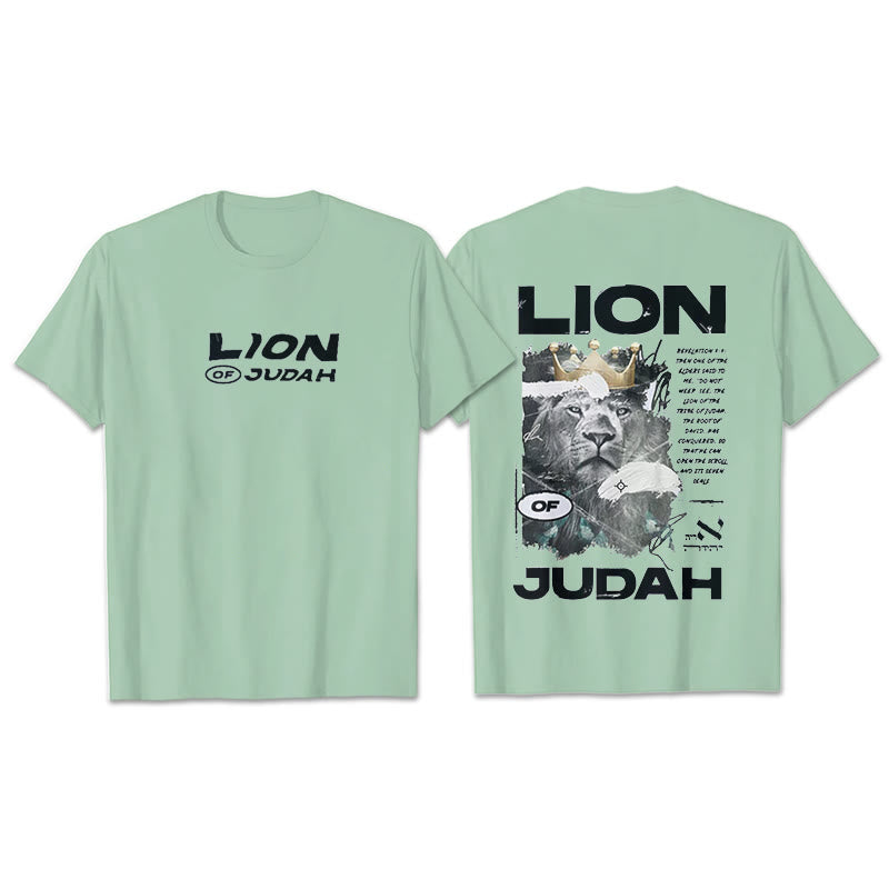Christianartworkshop Lion Of Judan Cotton T-Shirt - Light Green - 2XL - image 18