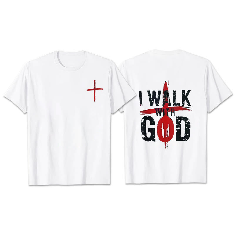 Christianartworkshop I'll Walk With God T-Shirt - White - 2XL - image 1