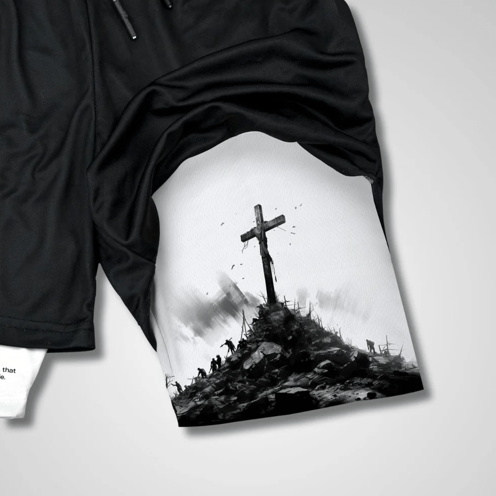 Christianartworkshop John 3:16 The Cross Performance Shorts - image 1