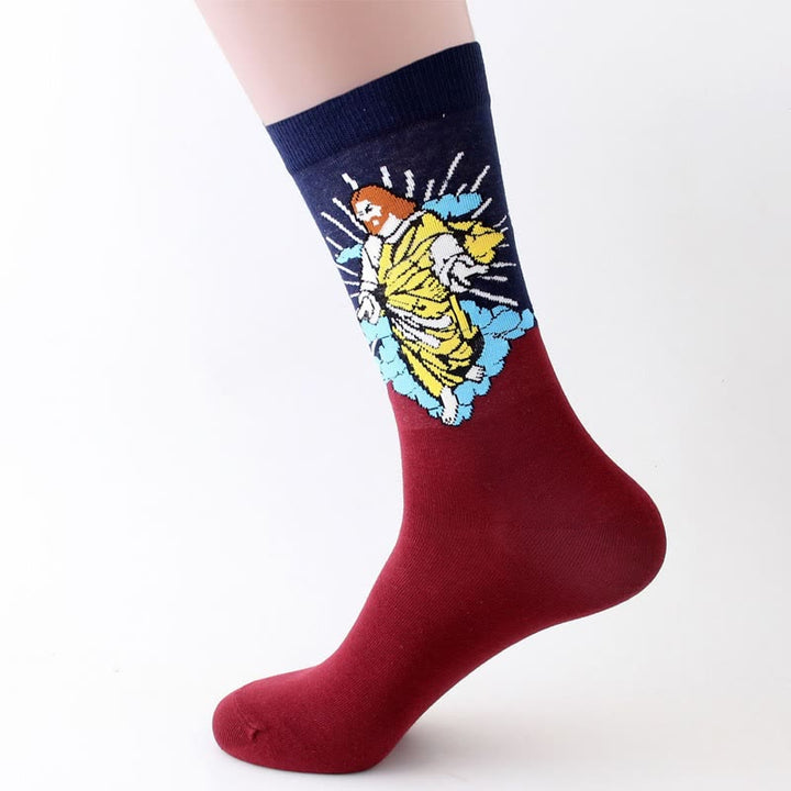 Christianartworkshop He Has Risen Blessed Jesus Unisex Socks: Grace for Every Step - One size fits most (EU 36-46 / US 4-13) - 10 Pairs - image 1