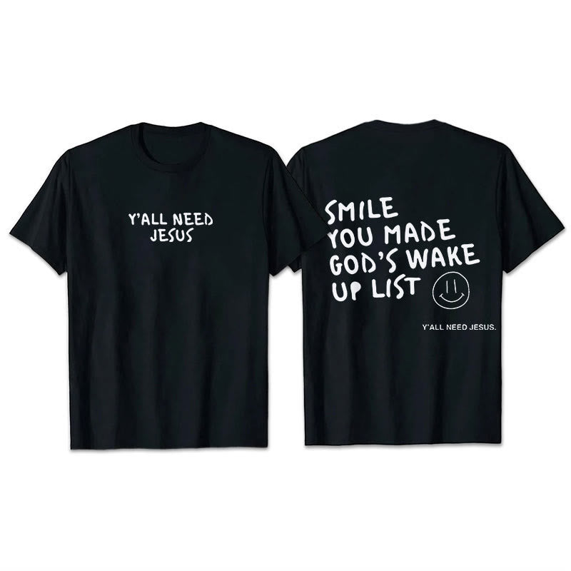 Christianartworkshop "SMILE" T-Shirt - Black - 2XL - image 4