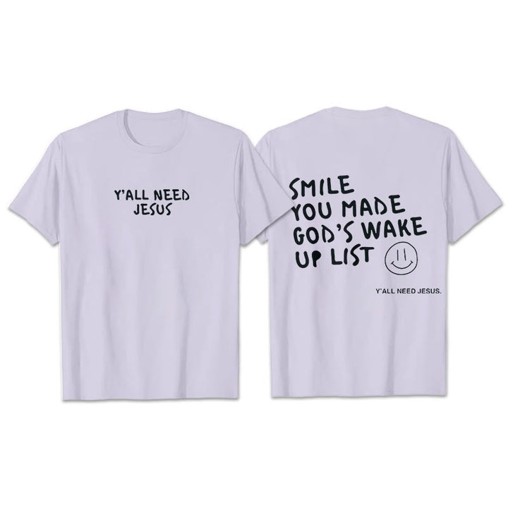 Christianartworkshop "SMILE" T-Shirt - Purple - 2XL - image 8