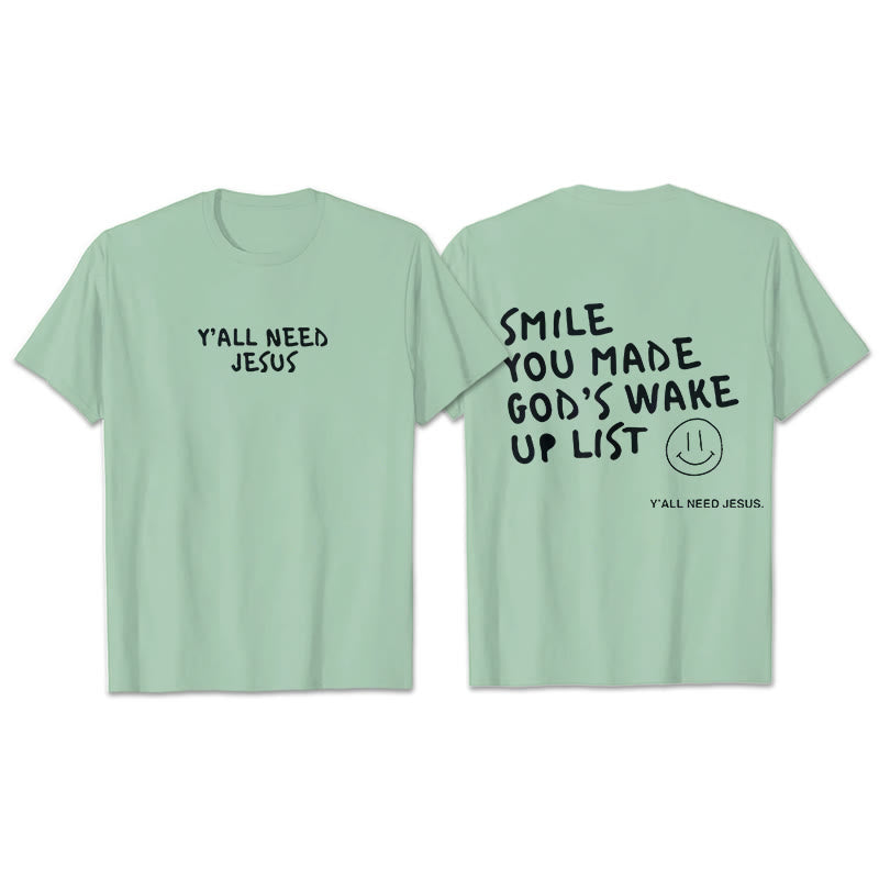 Christianartworkshop "SMILE" T-Shirt - Grass Green - 2XL - image 10