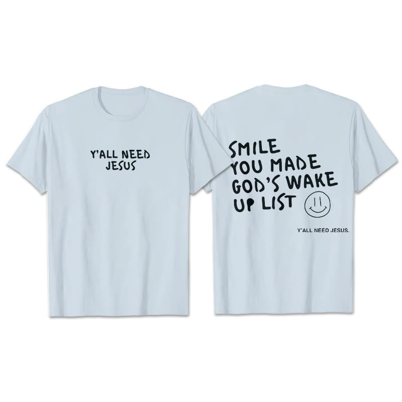 Christianartworkshop "SMILE" T-Shirt - Blue - 2XL - image 6