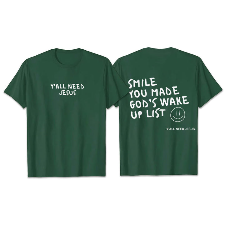 Christianartworkshop "SMILE" T-Shirt - Dark Green - 2XL - image 9