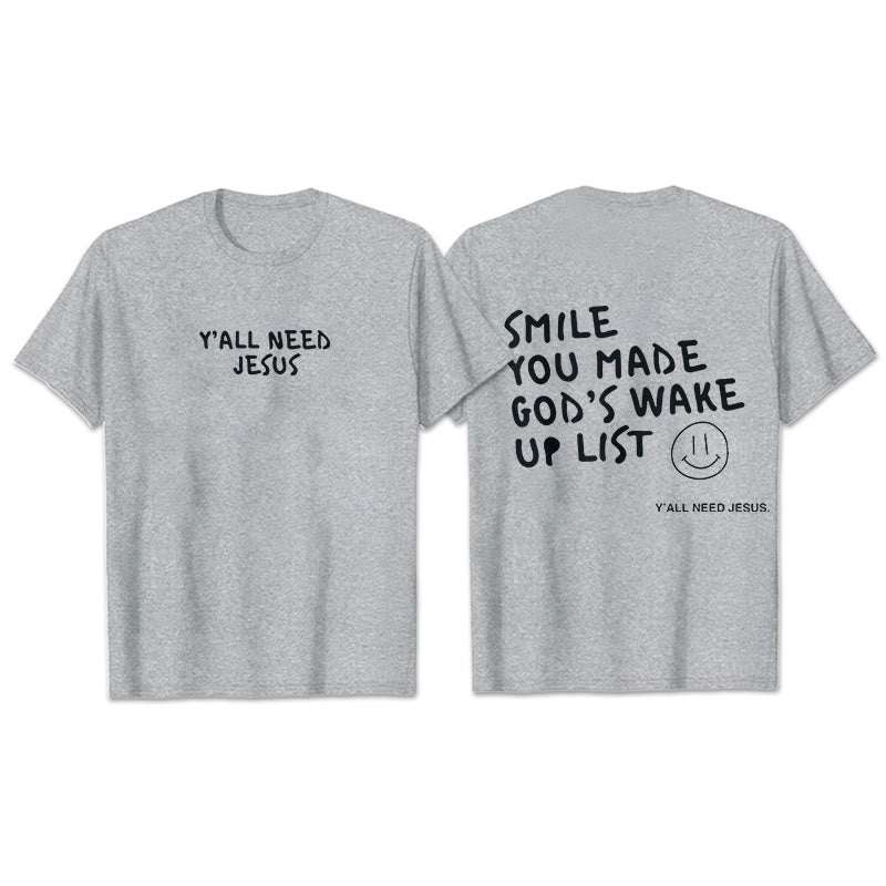 Christianartworkshop "SMILE" T-Shirt - Gray - 2XL - image 5