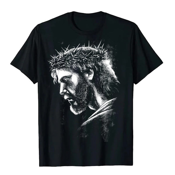 Christianartworkshop Jesus Vintage 90s Graphic T-shirt - Black - 2XL - image 1