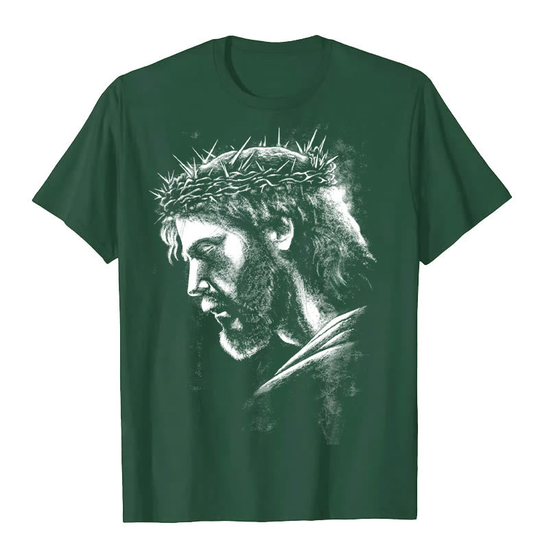 Christianartworkshop Jesus Vintage 90s Graphic T-shirt - Dark Green - 2XL - image 4