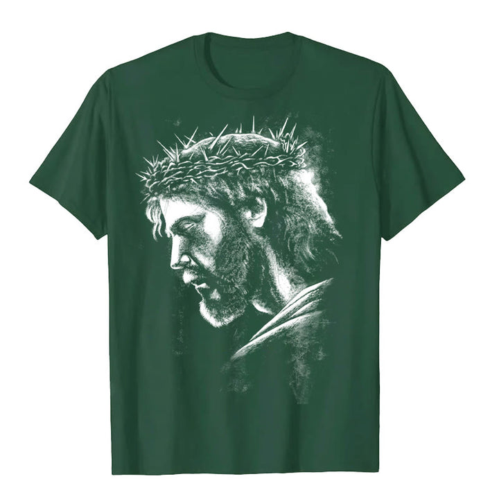 Christianartworkshop Jesus Vintage 90s Graphic T-shirt - Dark Green - 2XL - image 4