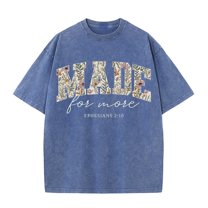 Christianartworkshop Made for More Washed T-Shirt - Navy Blue - 4XL - image 5