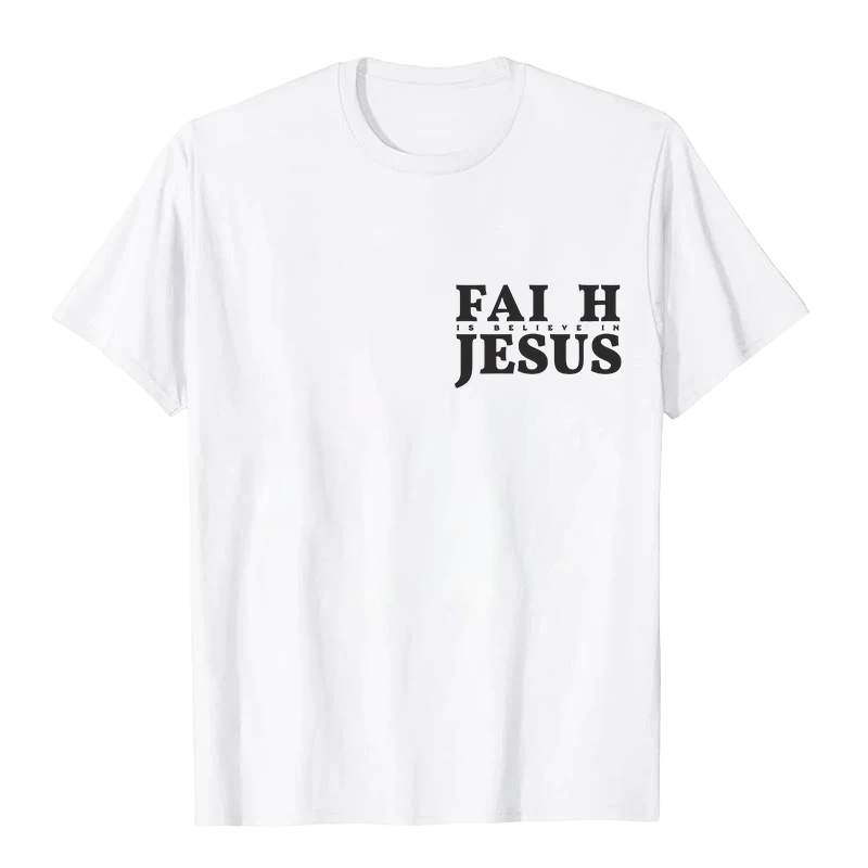 Christianartworkshop Faith Is Believe In Jesus with Matthew 6:6 Unisex T-shirt - image 6