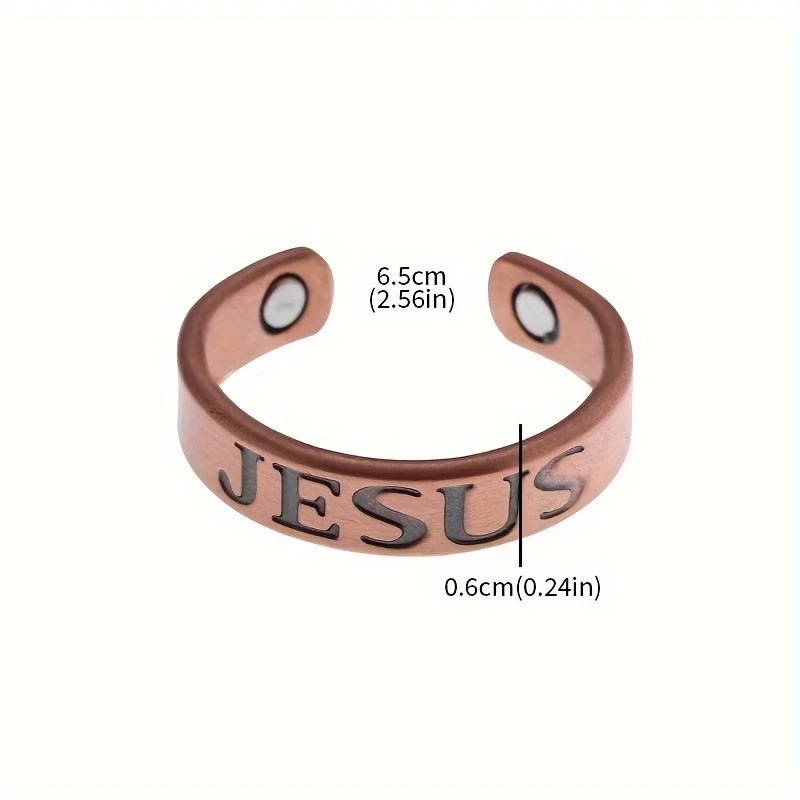 Christianartworkshop Minimalist Jesus Symbol Adjustable Ring: Enduring Token of Christian Identity - image 6