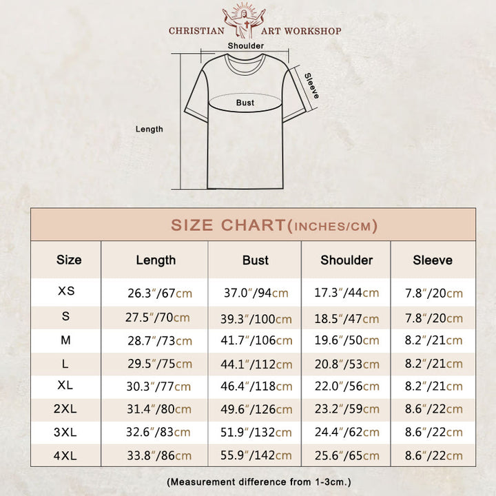 Christianartworkshop Storm Conqueror: Empowering Message Women's T-shirt