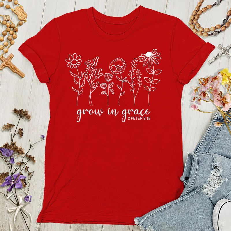 Christianartworkshop Grow in Grace 2 Peter 3:18 Women's T-shirt