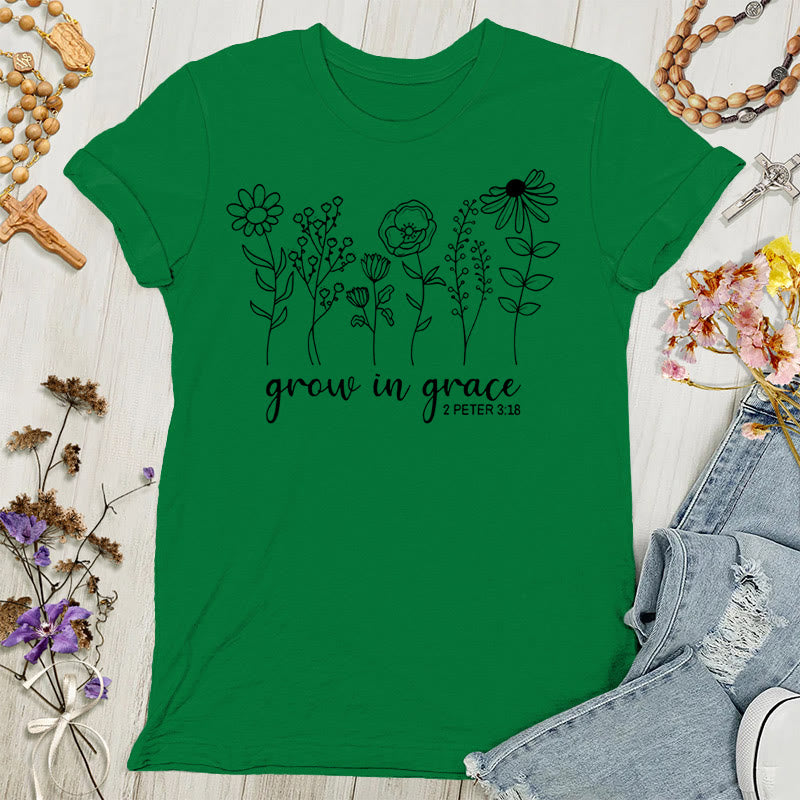 Christianartworkshop Grow in Grace 2 Peter 3:18 Women's T-shirt
