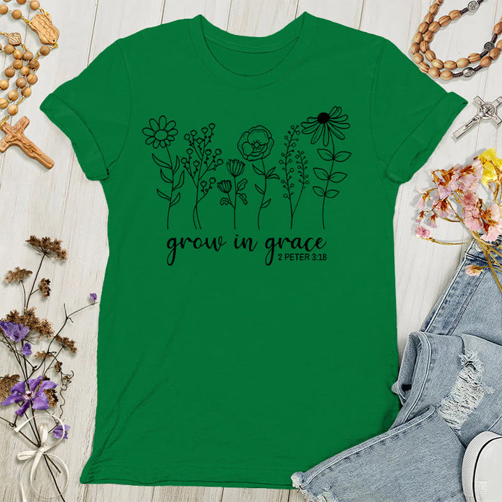 Christianartworkshop Grow in Grace 2 Peter 3:18 Women's T-shirt