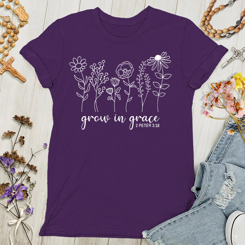 Christianartworkshop Grow in Grace 2 Peter 3:18 Women's T-shirt