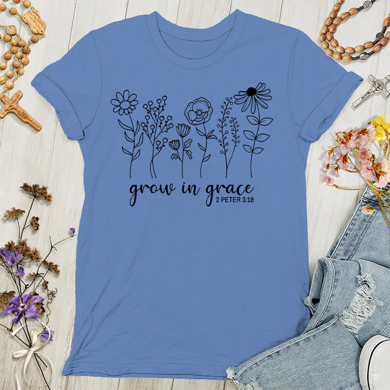 Christianartworkshop Grow in Grace 2 Peter 3:18 Women's T-shirt