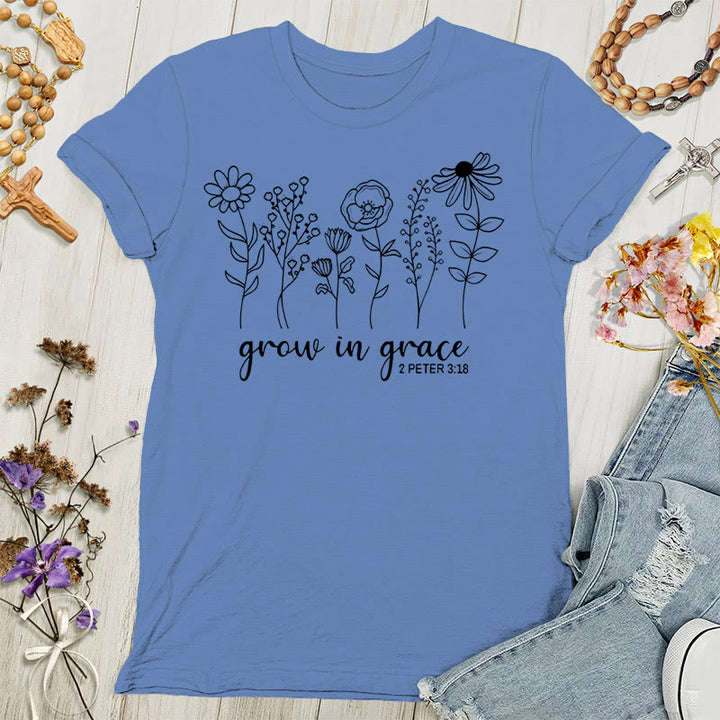 Christianartworkshop Grow in Grace 2 Peter 3:18 Women's T-shirt
