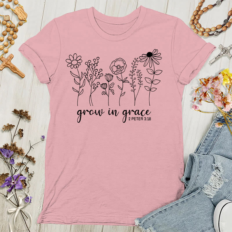 Christianartworkshop Grow in Grace 2 Peter 3:18 Women's T-shirt