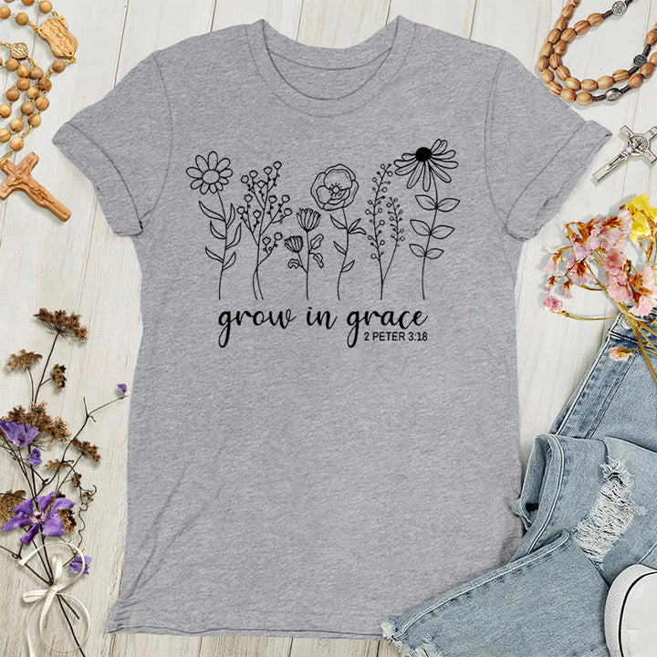 Christianartworkshop Grow in Grace 2 Peter 3:18 Women's T-shirt
