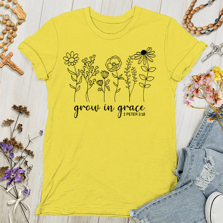Christianartworkshop Grow in Grace 2 Peter 3:18 Women's T-shirt