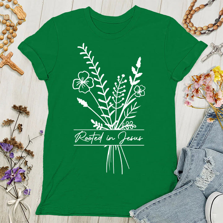 Christianartworkshop Rooted in Jesus Women's T-shirt